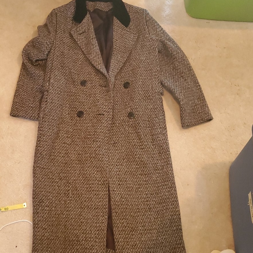 Miss Abbmoor vi tage long tweed coat USA